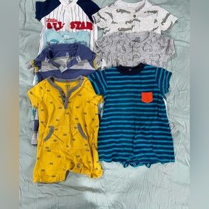 Bundle of Baby Boys Summer Rompers